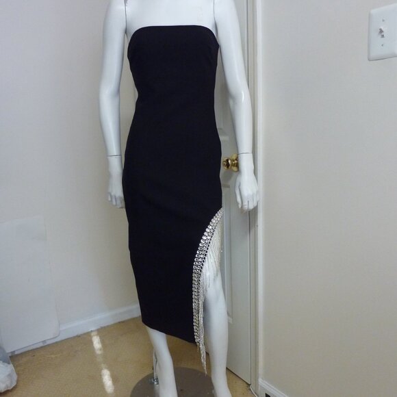 Cinq à Sept Sammy Rhinestone Fringe Midi Dress - Picture 12 of 16